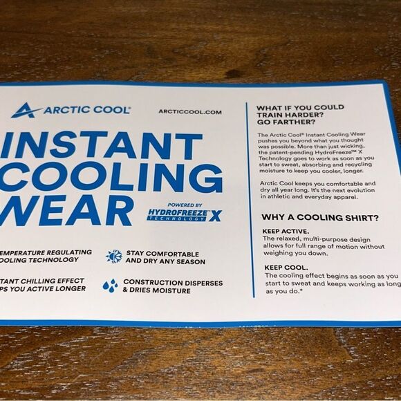 New, Arctic Cool Short Sleeve V-Neck Shirt - Picture 5 of 8